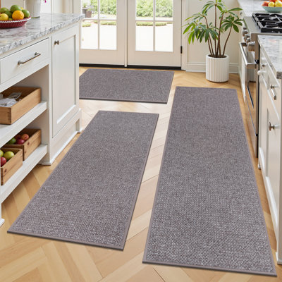 Woven Non-Slip Kitchen Mats (Set of 3)