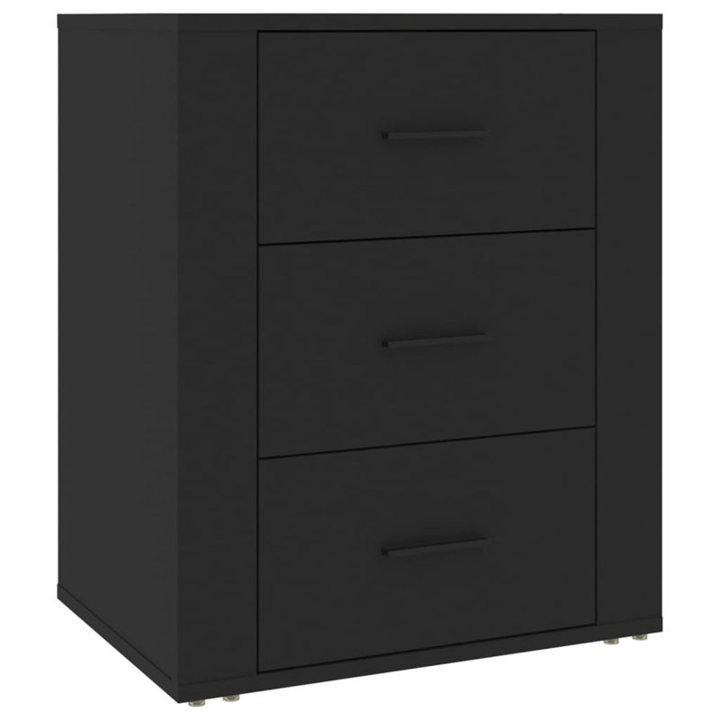 50cm W Bedside Table, Black