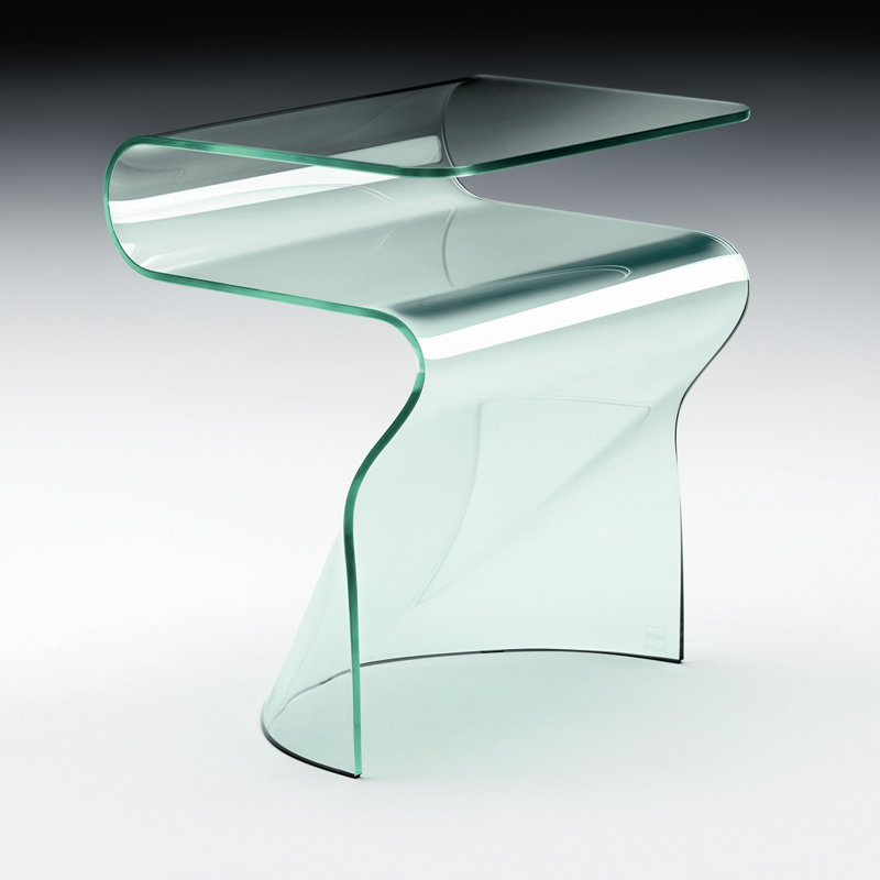 Rockledge 43cm W Glass Bedside Table