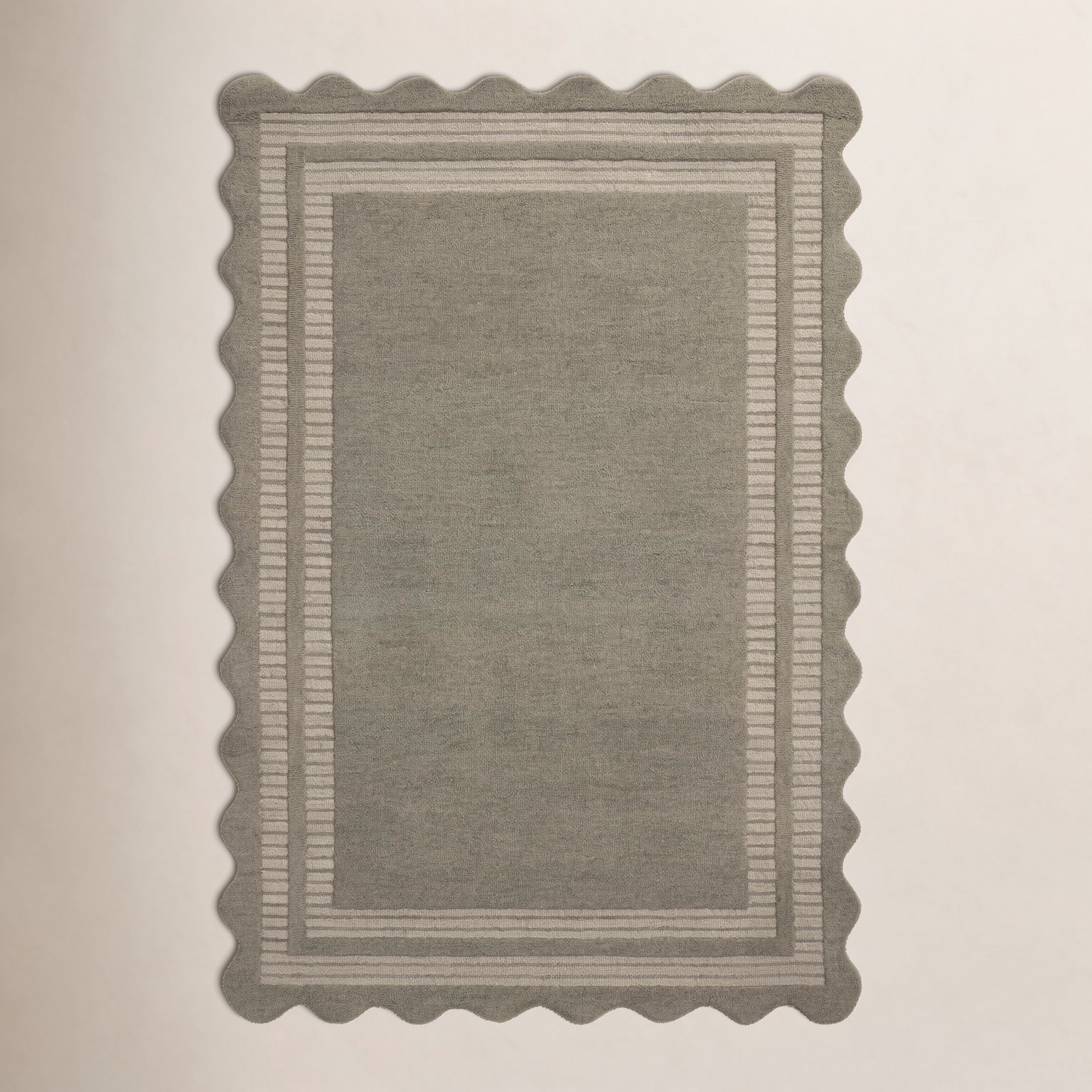 Chris Loves Julia x Loloi Scottie Geometric Rug, Rectangle 7'9" x 9'9", Olive/Pebble