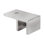 Pince à fixer au plafond Brixwell CMS01CH pour verre de 5/16 po à 1/2 po (8 à 12 mm) d'épaisseur, finition chrome poli