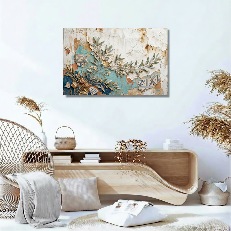 Ensemble de 1 tableau sur toile « Branche d'olivier », 32"H x 48"W, Wrapped Canvas