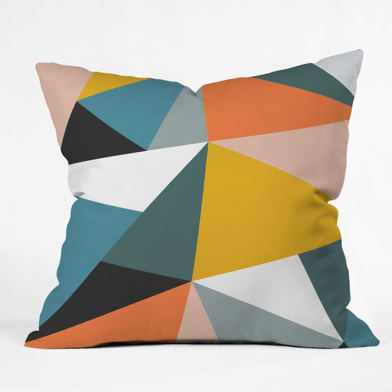 The Old Art Studio Geometric Throw Pillow, 18" x 18"