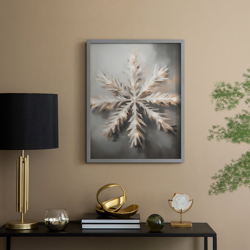 Art des Fêtes de Noël - Série 2 - CECXCIV, reproduction d'art encadrée - bois massif, Gris, H 15 po x l 12 po