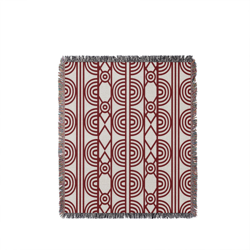 Jeté en coton Idia, 50 x 60, Rouge
