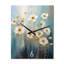 Horloge murale surdimensionnée minimaliste beige et bleu Buttercups On Blue II-62272864