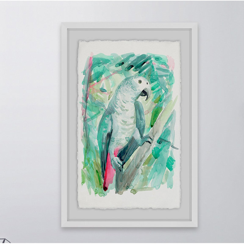 Parrot Profile - Single Picture Frame Print, 61 cm H x 41 cm W