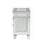 Glam Luxury Wooden Nightstand With Mirrored Finish, 2 Drawers & Raised Geometric Trim-709260121