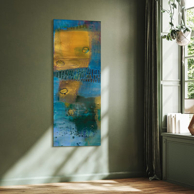 Reedy Blue I - impression sans cadre sur verre