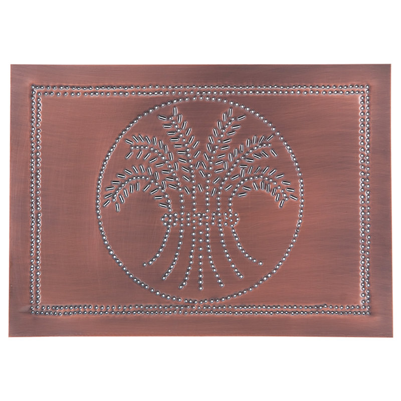 Horizontal Wheat Panel, Solid Copper