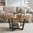 Round Coffee Table with 2-Tier Storage Shelves