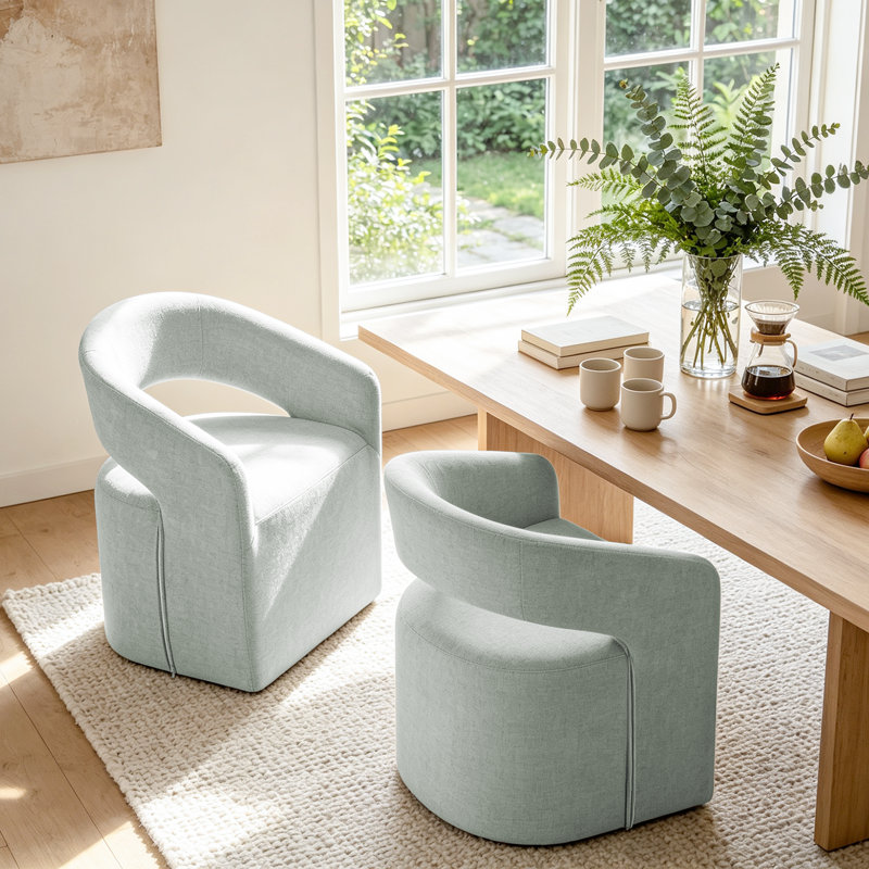 Fauteuil Chenille, 2, Bleu glacier