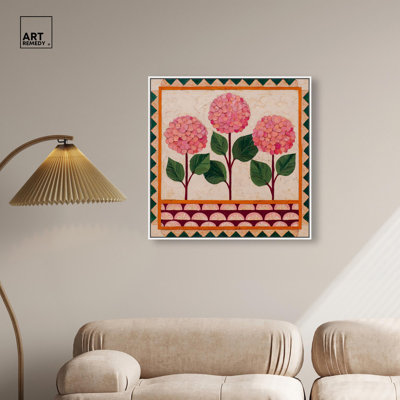 Reproduction d'art floral sur toile à motif de pétales III par Art Remedy, cadre blanc, 30 x 30