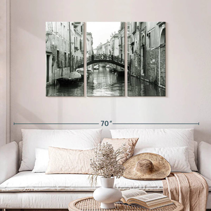 Voies d'eau Nicci de Venise I, H 28 po x l 45 po