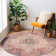 Griffey Vintage Boho Machine Washable Red/Blue Non-Slip Backing Area Rug