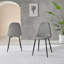 Corova Faux Leather Modern Dining Chairs with Metal Tapered Legs & Diamond Stitching-1219215385-1238687304