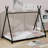 Metal House Platform Bed With Triangle Structure-459584694