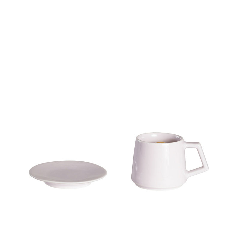 Tasse à café avec plaque Shiba - rose doux