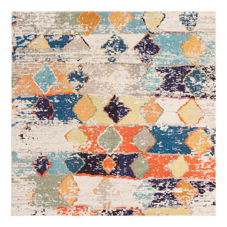 Washable Abstract Indoor Rug