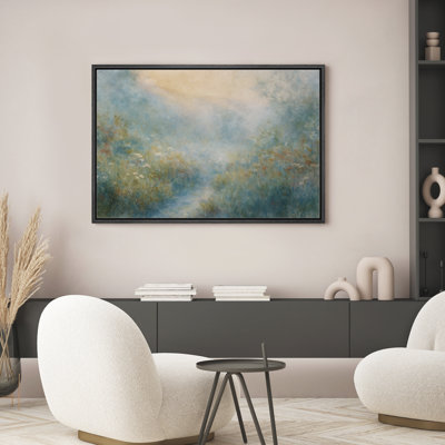 Reproduction d'art sur toile encadrée - paysage rétro, salon, décor de ferme moderne