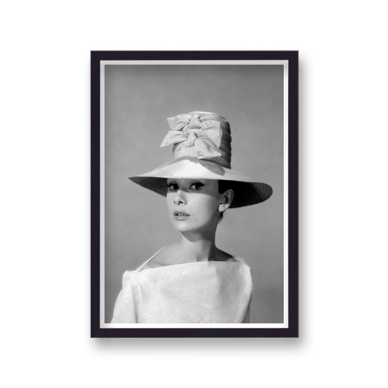 Audrey Hepburn Publicity Still Funny Face 2 B&W - Single Picture Frame Print
