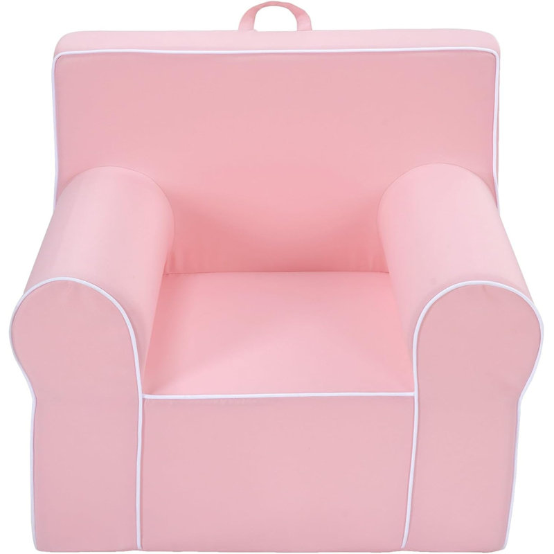 Chaise avec accoudoirs en mousse Everywhere, Polyester rose