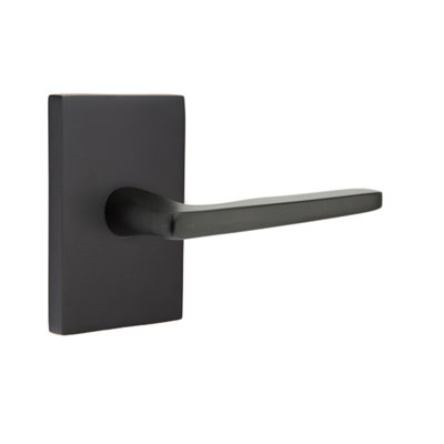 Hermes Flat Privacy (Bed & Bath) Door Lever with Rectangle Rosette
