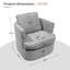 Upholstered Chenille Swivel Armchair-1426768111