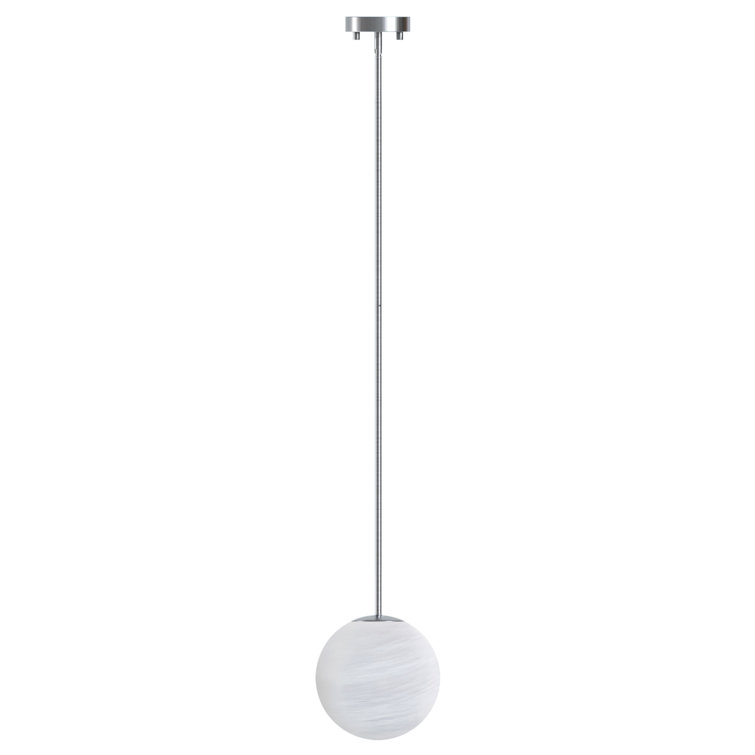 1-Light  Single Moon Globe Pendant For Hallway/Dining Room