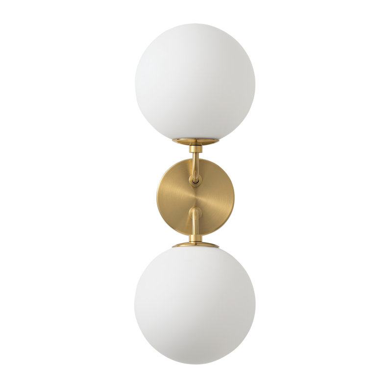 2-Lamp Golden Glass Ball Iron Dimmable Wall light