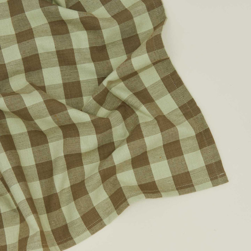 Serviettes de table Essential Gingham, Sauge / olive