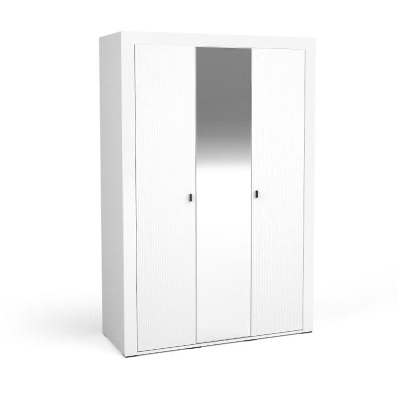 Onut 3 Door Manufactured Wood Wardrobe, White/Oak