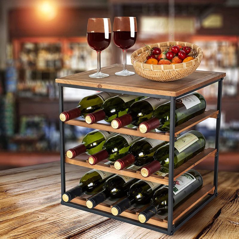 12 Bottle Tabletop Wine Bottle Rack in