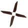 52" Arandip 4-Blade Flush Mount Led Ceiling Fan With Remote Control And Light Kit Included