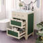Meuble-lavabo 24 po avec lavabo en céramique, meuble-lavabo à 2 tiroirs et meuble-lavabo en bois 24 po