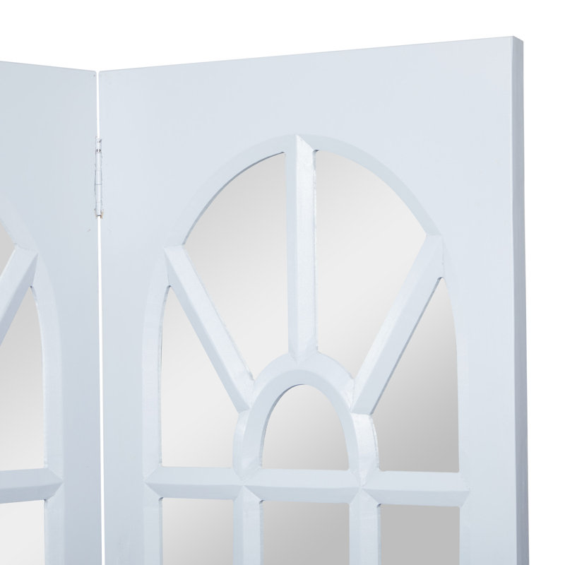 Paravent en pin French Country, Bleu