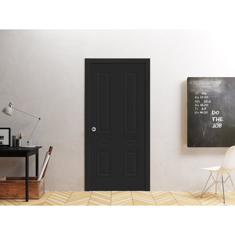 Porte standard à panneaux en bois massif, 72 po x 84 po