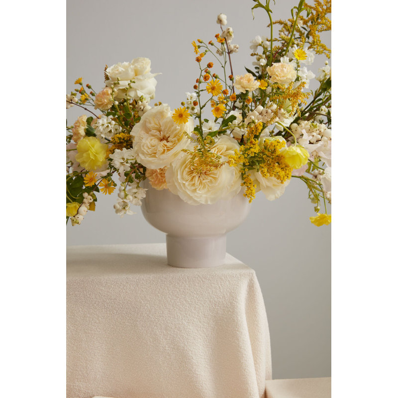 Abie Ceramic Table Vase, 6.5" H x 8" W x 8" D