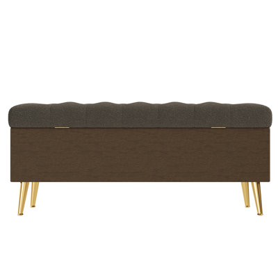 Banc de rangement avec repose-pieds rembourré Milos
