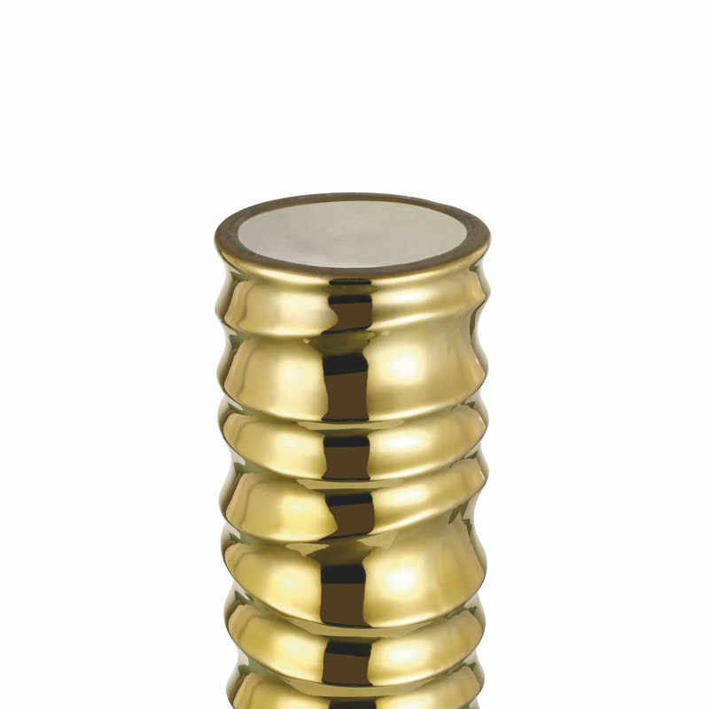 Vase de plancher Aaris, H 24 po x l 5 po x P 5 po, Or pailleté