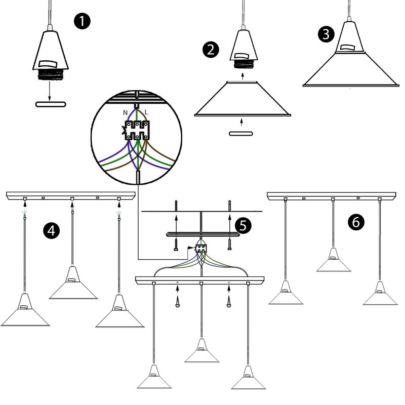 Whiting 3 - Light Kitchen Island Pendant, White