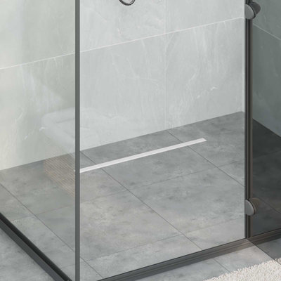  360° Shower Drain With Slim Model Silver Stainless Steel 304 Bathroom
