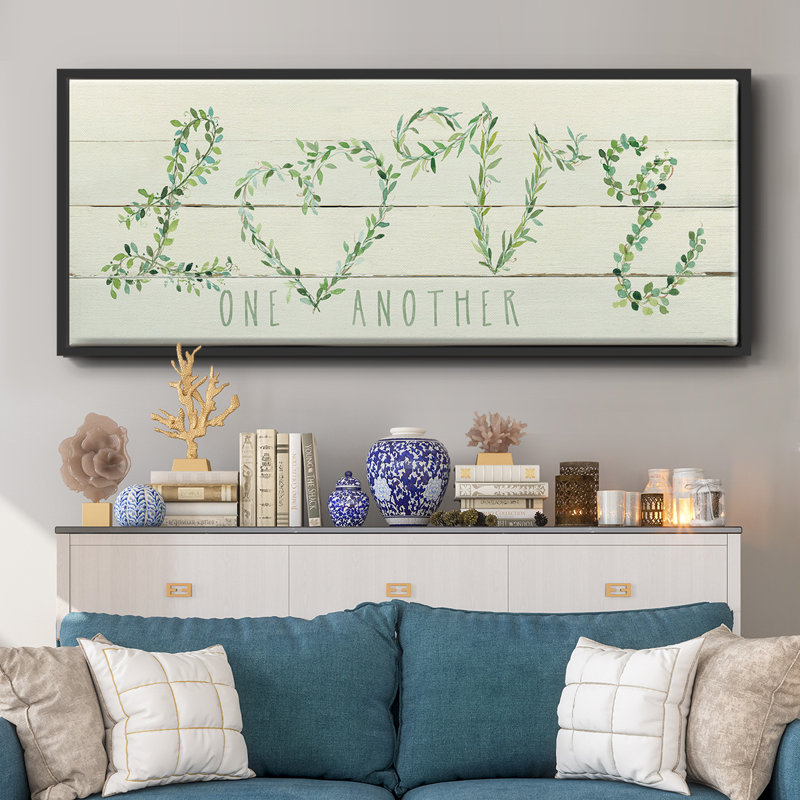 Shiplap Vines Love - toile encadrée