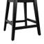 Ensemble de 2 tabourets de bar pivotants de 26 po avec pieds en bois massif, tabourets de bar de style campagne moderne pour îlot de cuisine et comptoir, similicuir bleu marine-1777319030