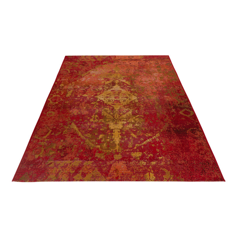 Gobelina Abstract Area Rug, Rectangle 200 x 290cm, Red