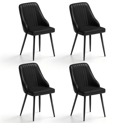 Upholstered Side Chair in Black