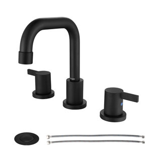 Widespread 2-handle Bathroom Faucet with Drain Assembly