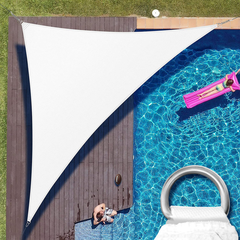 Toile d'ombrage 200 UV Triangle, Beige sable, 32 pi x 32 pi x 23 pi