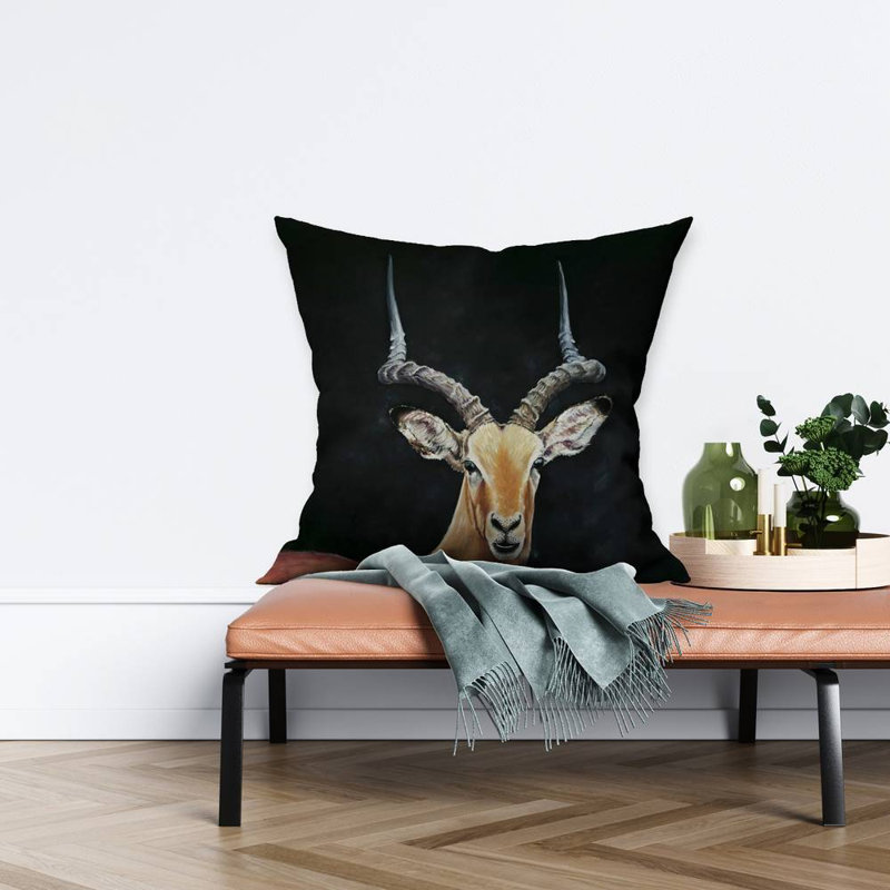 Antelope - 26"x26" Throw pillow - Poly twill - Print on demand