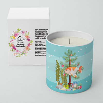 Pine / Christmas Tree Scented Jar Candle with Ceramic Holder
